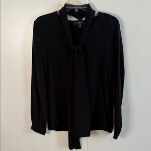 MaxMara Black Blouse with Tie Neck